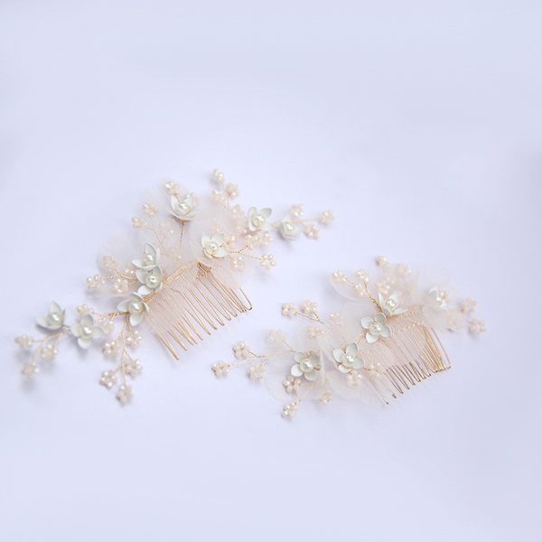 dower me white floral bridal hair comb set crystal women prom headwear hair jewelry wedding accessories, Golden;white
dower me white floral bridal hair comb set crystal women prom headwear hair jewelry wedding accessories, Golden;white