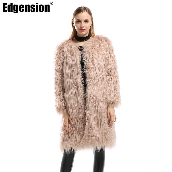 edgension faux fur long coats for women winter 2017 elegant knee-length thick warm fur long jacket woman thermal outwear female, Black
edgension faux fur long coats for women winter 2017 elegant knee-length thick warm fur long jacket woman thermal outwear female, Black