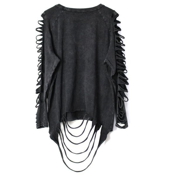 summer punk style solid hole womem t-shirt o neck tassle long sleeve pockets loose slim female clothing 2019 new j1904015, White
summer punk style solid hole womem t-shirt o neck tassle long sleeve pockets loose slim female clothing 2019 new j1904015, White