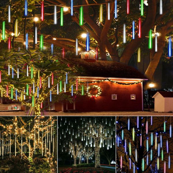 20cm 30cm New Year Outdoor Meteor Shower Rain 8 Tubes Led String Lights Waterproof For Christmas Wedding Party Decoration