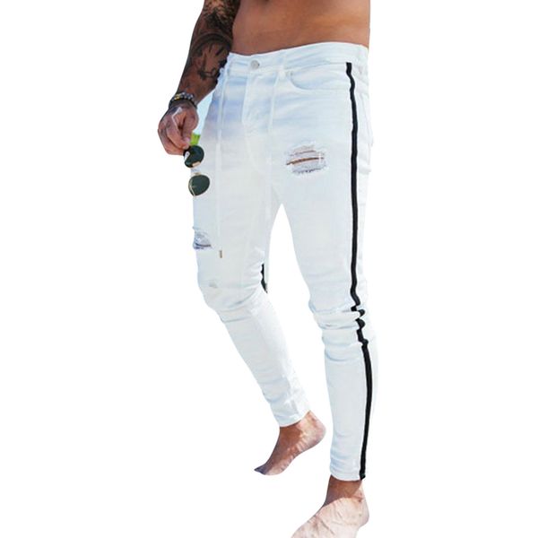 jodimitty мужчины узкие джинсы байкер разрушенный изношенные fit denim рваные джинсовые брюки боковые полосы карандаш штаны хип-хоп streetwe, Blue
jodimitty мужчины узкие джинсы байкер разрушенный изношенные fit denim рваные джинсовые брюки боковые полосы карандаш штаны хип-хоп streetwe, Blue