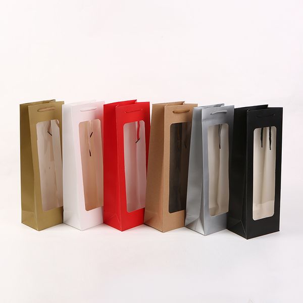 visible solid paper bags clear window white paper bag for wine flower gift packing party festival gift package
visible solid paper bags clear window white paper bag for wine flower gift packing party festival gift package