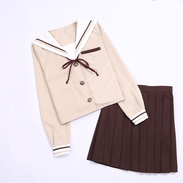 japanese school uniforms for women milk tea sailor suit cute girls student jk uniforms + coffee pleated skirts, White
japanese school uniforms for women milk tea sailor suit cute girls student jk uniforms + coffee pleated skirts, White