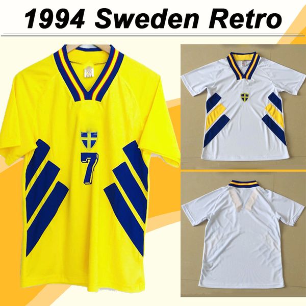 1994 sweden larsson mens soccer jerseys national team retro dahlin brolin ingesson home yellow away white football shirts uniforms, Black;yellow
1994 sweden larsson mens soccer jerseys national team retro dahlin brolin ingesson home yellow away white football shirts uniforms, Black;yellow