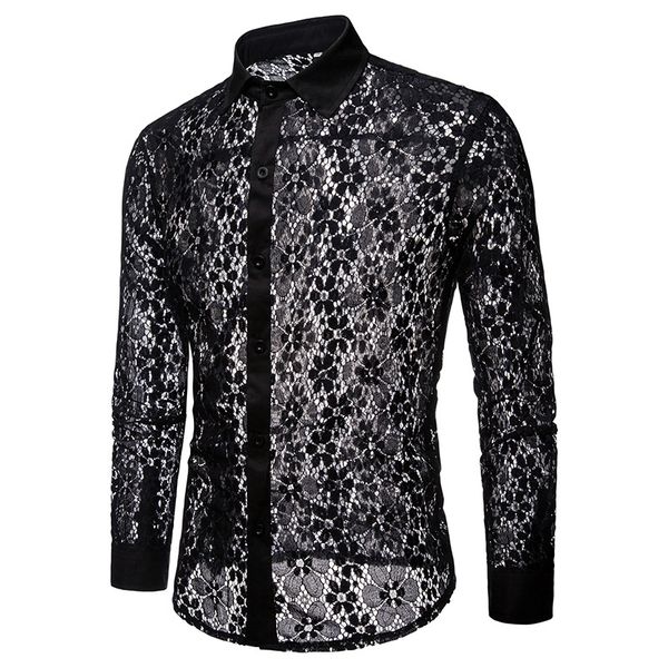 fashion-new fashion long sleeve men lace mens shirt black/white mens dress shirts s-xxl, White;black
fashion-new fashion long sleeve men lace mens shirt black/white mens dress shirts s-xxl, White;black