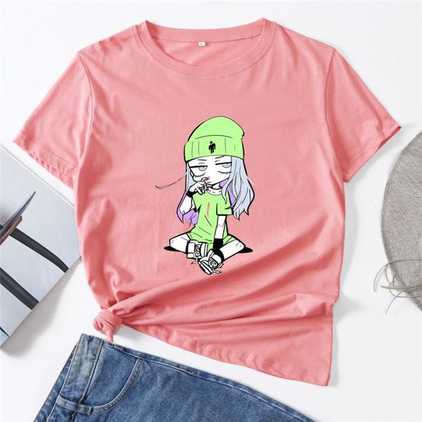 billie eilish designer women t shirt printing tees loose sung base half sleeve street customization clothing, White
billie eilish designer women t shirt printing tees loose sung base half sleeve street customization clothing, White