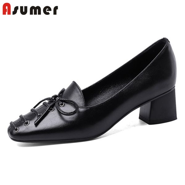asumer 2020 genuine leather shoes women pumps cross tied bowknot single shoes spring summer dress party woman, Black
asumer 2020 genuine leather shoes women pumps cross tied bowknot single shoes spring summer dress party woman, Black