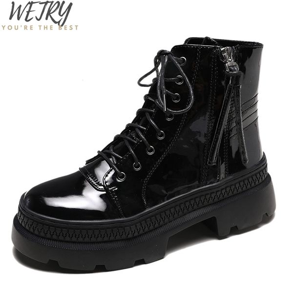 fashion zipper flat shoes woman high heel platform pu leather boots lace up women shoes ankle boots girls 35-40, Black
fashion zipper flat shoes woman high heel platform pu leather boots lace up women shoes ankle boots girls 35-40, Black
