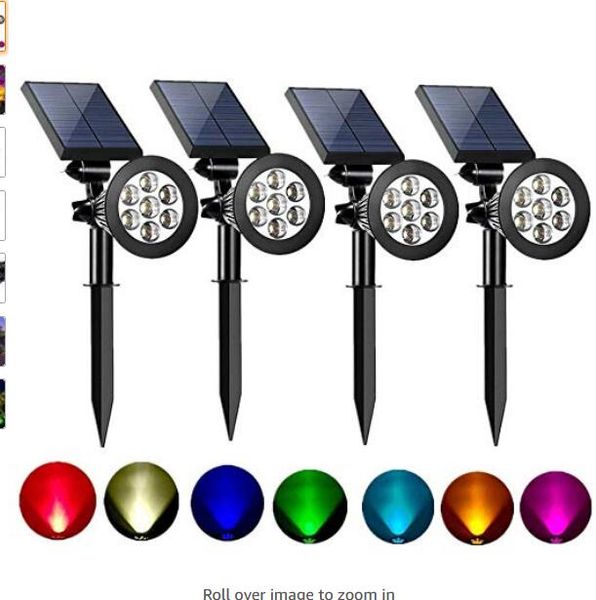 solar spot lights outdoor 2-in-1 colored adjustable 7 led waterproof security tree spotlights lawn step walkway garden (4 pack)
solar spot lights outdoor 2-in-1 colored adjustable 7 led waterproof security tree spotlights lawn step walkway garden (4 pack)