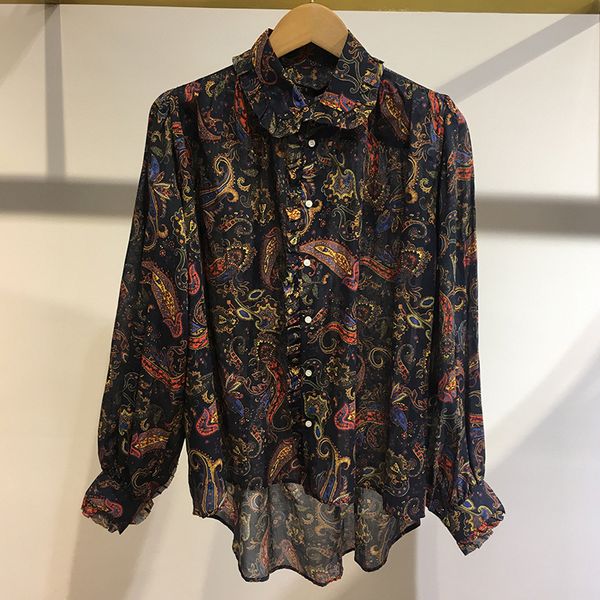 осень / зима 2019 vintage paisley print пригородные style рубашки с длинными рукавами однобортных женских топов и блузки, White
осень / зима 2019 vintage paisley print пригородные style рубашки с длинными рукавами однобортных женских топов и блузки, White
