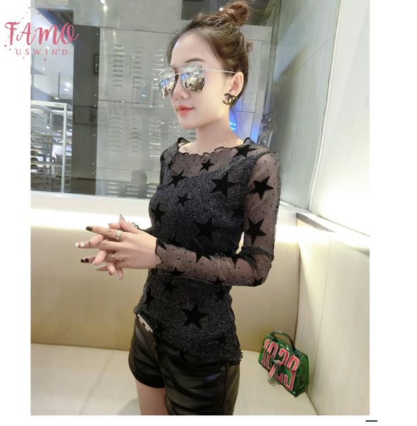 new patchwork mesh flocking star tshirt 2019 autumn winter women long sleeve clothes camiseta mujer slim shirt t97314, White
new patchwork mesh flocking star tshirt 2019 autumn winter women long sleeve clothes camiseta mujer slim shirt t97314, White