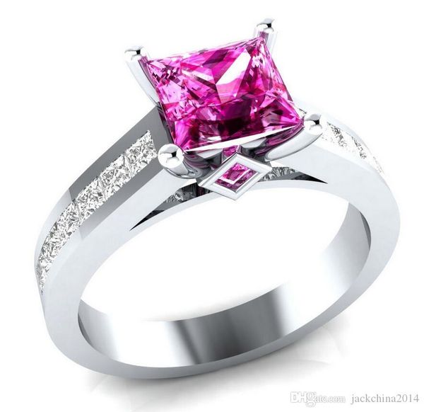 victoria wieck luxury jewelry handmade 925 sterling silver filled princess cut pink sapphire cz diamond gemstones women wedding band ring, Slivery;golden
victoria wieck luxury jewelry handmade 925 sterling silver filled princess cut pink sapphire cz diamond gemstones women wedding band ring, Slivery;golden