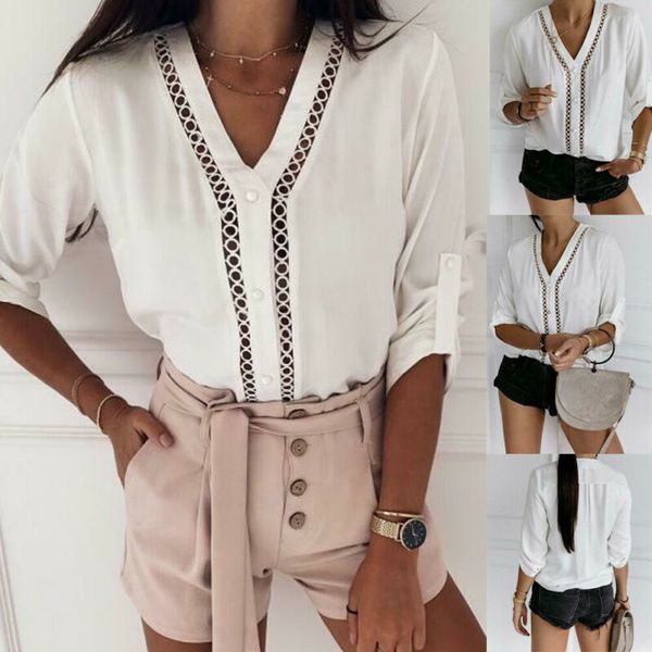 ladies work blouse autumn white v-neck women loose long sleeve blouse formal womens business office shirts blusa feminina
ladies work blouse autumn white v-neck women loose long sleeve blouse formal womens business office shirts blusa feminina