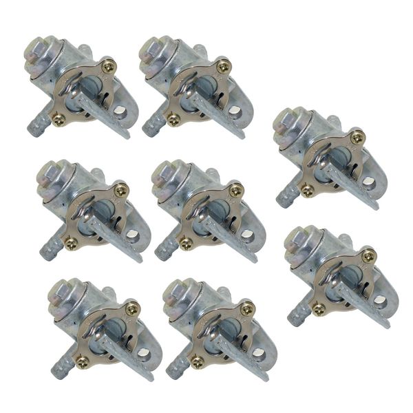 8pcs solid 3 way petcock fuel tank shut off valve for street racing motorcyles atv, 1/4 inch (6mm
8pcs solid 3 way petcock fuel tank shut off valve for street racing motorcyles atv, 1/4 inch (6mm