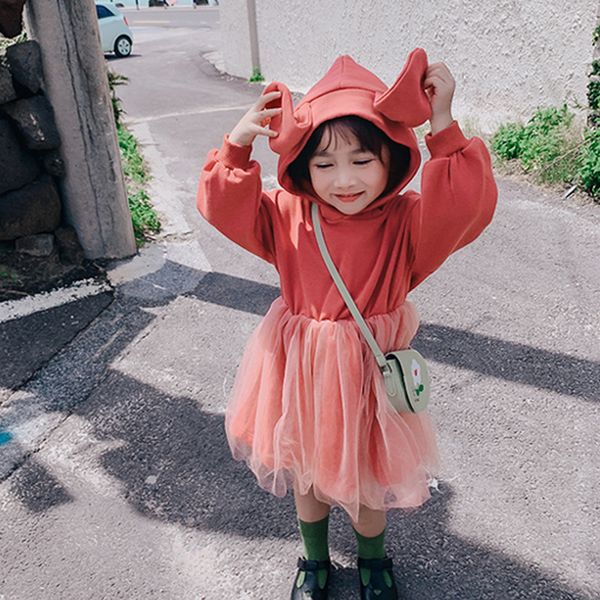 korean style 2019 cute girls rabbit ear hooded mesh princess dress baby girl soft long sleeve party dresses, Red;yellow
korean style 2019 cute girls rabbit ear hooded mesh princess dress baby girl soft long sleeve party dresses, Red;yellow
