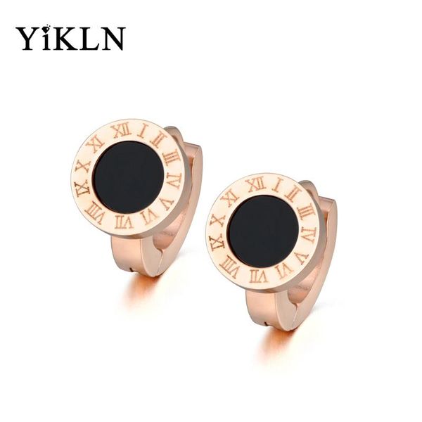 yikln trendy black shell circle roman numerals hoop earrings for women titanium steel wedding earrings jewelry brincos ye18013, Golden
yikln trendy black shell circle roman numerals hoop earrings for women titanium steel wedding earrings jewelry brincos ye18013, Golden