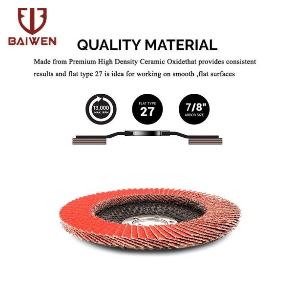 2/4/8pcs flap disc 4.5'' ceramic corundum grinding wheels grit 60 80 sander blades for angle grinder t27
2/4/8pcs flap disc 4.5'' ceramic corundum grinding wheels grit 60 80 sander blades for angle grinder t27