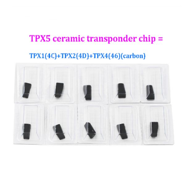 10pcs/lot car key chip tpx5 3 in 1 for jma ceramic chip transponder cloner = tpx1(4c) + tpx2(4d) + tpx4(46) (carbon)
10pcs/lot car key chip tpx5 3 in 1 for jma ceramic chip transponder cloner = tpx1(4c) + tpx2(4d) + tpx4(46) (carbon)