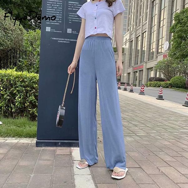 style 2020 ice silk wide leg pants for women korean high waist loose thin tencel pants trousers women plus size pantalon femme, Black;white
style 2020 ice silk wide leg pants for women korean high waist loose thin tencel pants trousers women plus size pantalon femme, Black;white