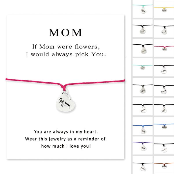 mom heart card bracelets daughter grandma grandpa sister dad father brother uncle aunt son friends charm jewelry women gift, Golden;silver
mom heart card bracelets daughter grandma grandpa sister dad father brother uncle aunt son friends charm jewelry women gift, Golden;silver