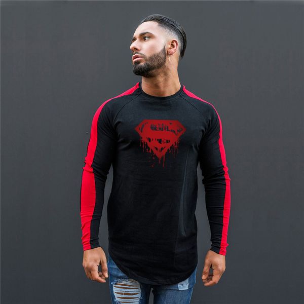 2019 new tracksuit men sport bodybuilding long sleeve running quick dry slim gym t-shirt sport fitness t-shirts, Black;red
2019 new tracksuit men sport bodybuilding long sleeve running quick dry slim gym t-shirt sport fitness t-shirts, Black;red