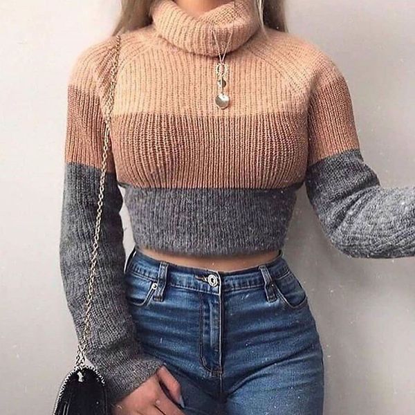 winter turtleneck sweaters ladies color block short knitting pullovers female autumn trendy knitwear lazy oaf streetwear, White;black
winter turtleneck sweaters ladies color block short knitting pullovers female autumn trendy knitwear lazy oaf streetwear, White;black