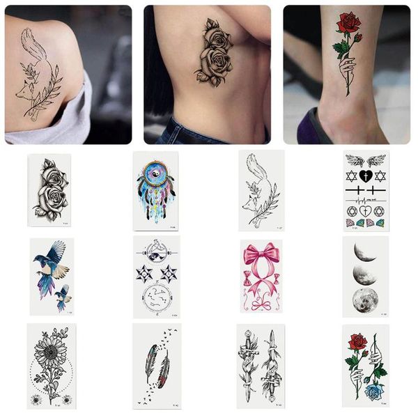 fashion flower feather dreamcatcher body arm temporary tattoo sticker 
fashion flower feather dreamcatcher body arm temporary tattoo sticker
