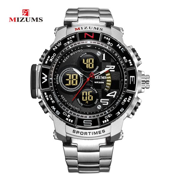 analog digital watches men led steel male clock men wristwatch quartz sports wrist watch waterproof reloj hombre mizums, Slivery;brown
analog digital watches men led steel male clock men wristwatch quartz sports wrist watch waterproof reloj hombre mizums, Slivery;brown