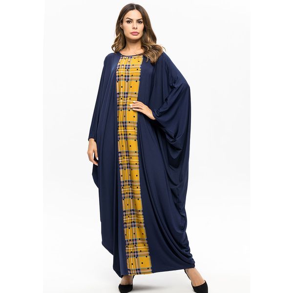 women muslim dress o neck long batwing sleeve plaid islamic abaya dress caftan marocain moslim jurken ropa musulmana mujer, Red
women muslim dress o neck long batwing sleeve plaid islamic abaya dress caftan marocain moslim jurken ropa musulmana mujer, Red