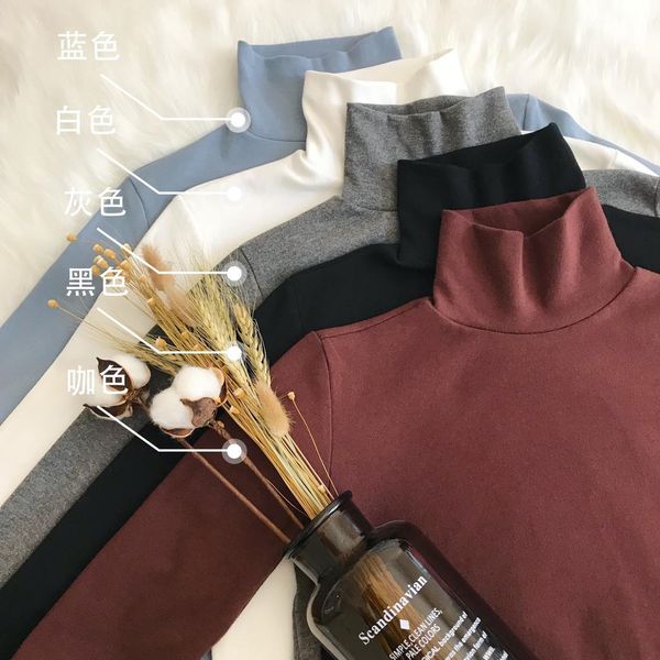 all-сопрягать тонкий и тонкий сплошной цвет top t- высокий воротник футболки женщин матового длинный рукав база рубашки тройника верхней, White
all-сопрягать тонкий и тонкий сплошной цвет top t- высокий воротник футболки женщин матового длинный рукав база рубашки тройника верхней, White