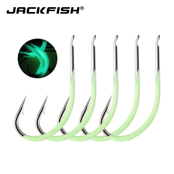 Cheap Fishhooks JACKFISH 10Pcs/Lot High Carbon Steel Luminous Fishing Hook #9-#18 Fishhooks Durable Pesca barbed hook Fishing Tackle
Cheap Fishhooks JACKFISH 10Pcs/Lot High Carbon Steel Luminous Fishing Hook #9-#18 Fishhooks Durable Pesca barbed hook Fishing Tackle