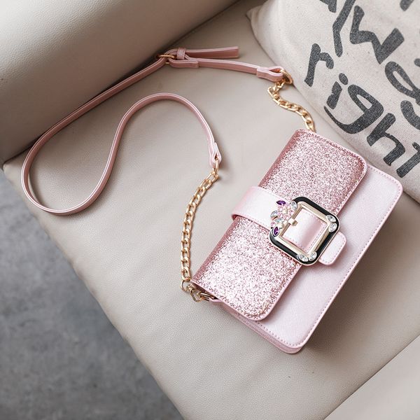 sequins women's bag new women's handbag 2020 chain korea shoulder bag fashion messenger pink ladies purses