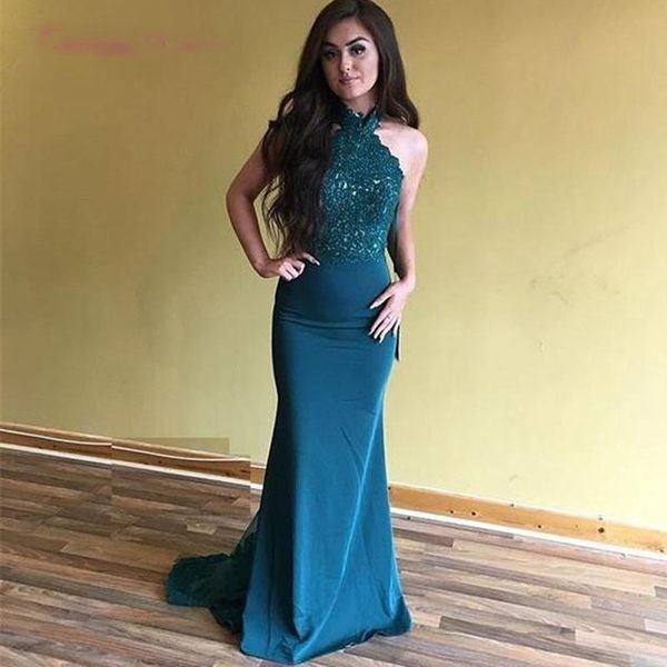 2019 mermaid evening dresses long halter floor length formal dress women elegant long prom dresses, Black
2019 mermaid evening dresses long halter floor length formal dress women elegant long prom dresses, Black