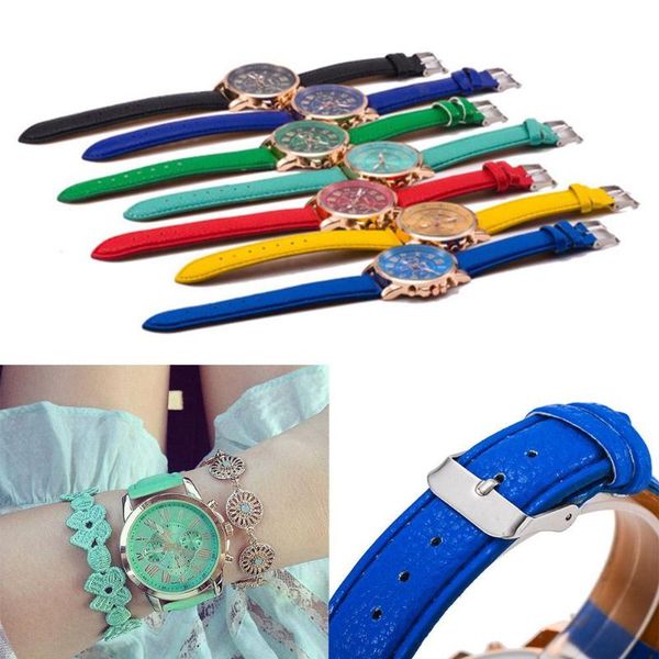 wristwatches beauty analog quartz wrist watch women's geneva roman lady leather band, Slivery;brown
wristwatches beauty analog quartz wrist watch women's geneva roman lady leather band, Slivery;brown