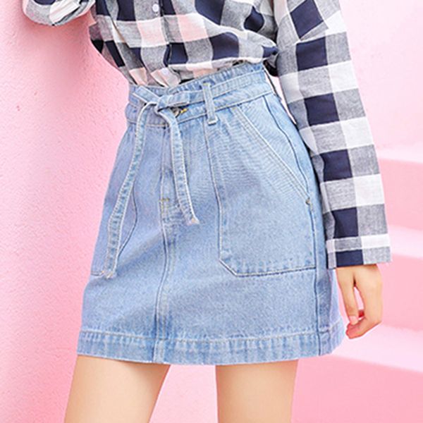 women denim skirt high waist jeans skirt with waist blelt female aline casual short student light blue black skirts
women denim skirt high waist jeans skirt with waist blelt female aline casual short student light blue black skirts