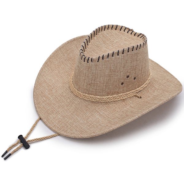 2020 new linen linen three rope cowboy hat shade men's hat outdoor camping cool summer sun solid color cool western cowb
2020 new linen linen three rope cowboy hat shade men's hat outdoor camping cool summer sun solid color cool western cowb