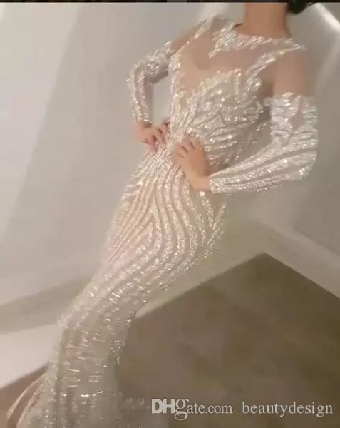 yousef aljasmi 2020 luxury long sleeve sequins silver mermaid prom dresses sheer jewel neck evening wear beads celebrity prom gowns, Black
yousef aljasmi 2020 luxury long sleeve sequins silver mermaid prom dresses sheer jewel neck evening wear beads celebrity prom gowns, Black