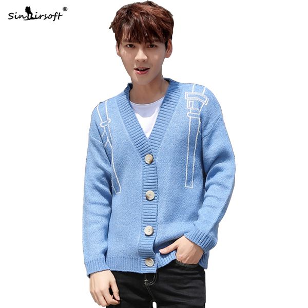 new design cotton sweater men long sleeve creative school bag pattern printing single-breasted cardigan mens v-neck clothing, White;black
new design cotton sweater men long sleeve creative school bag pattern printing single-breasted cardigan mens v-neck clothing, White;black