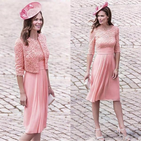 2019 summer knee length suit dresses for mother of the bride a line coral lace and chiffon short mothers day dresses with jacket, Black;red
2019 summer knee length suit dresses for mother of the bride a line coral lace and chiffon short mothers day dresses with jacket, Black;red