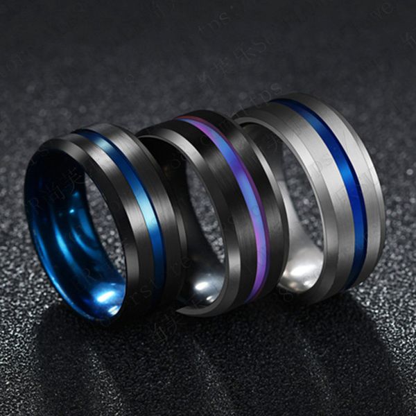 blue groove ribbon stainless steel ring wedding ring engagement rings for women mens rings jewelry gift 080517, Silver
blue groove ribbon stainless steel ring wedding ring engagement rings for women mens rings jewelry gift 080517, Silver