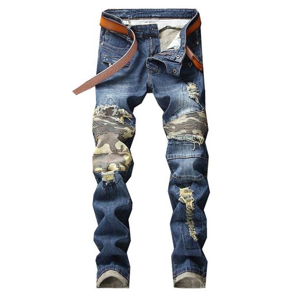 trend fashion personality men's jeans korean version of the city foreign trade europe and the united states japanese camouflage size 28, Blue
trend fashion personality men's jeans korean version of the city foreign trade europe and the united states japanese camouflage size 28, Blue