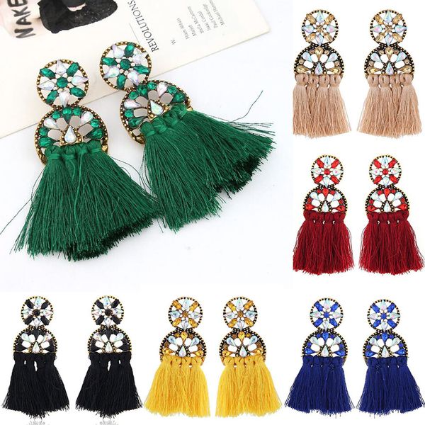 trendy colorful flower crystal pendant earrings dangle long tassel drop rhinestone charm ear studs women earring jewelry statement gifts, Silver
trendy colorful flower crystal pendant earrings dangle long tassel drop rhinestone charm ear studs women earring jewelry statement gifts, Silver