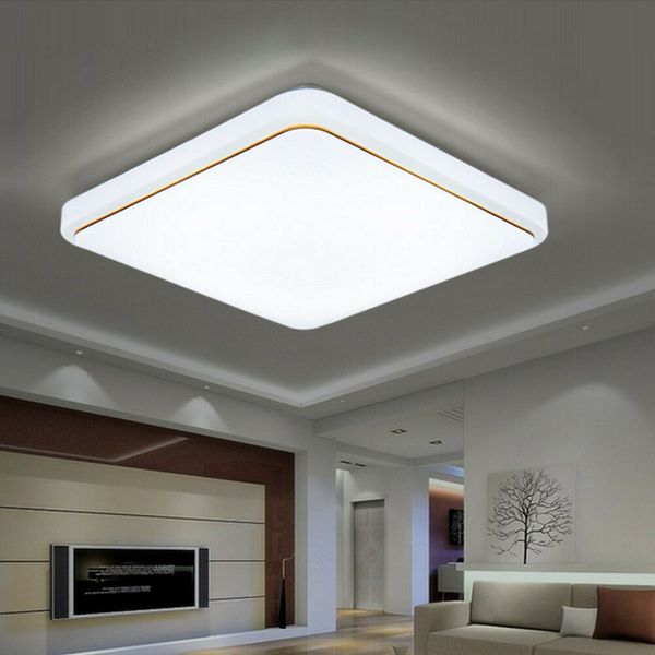 12/18/24w Square Led Ceiling Light Flush Mount For Living Room Kitchen Bedroom Fixture Lamp
