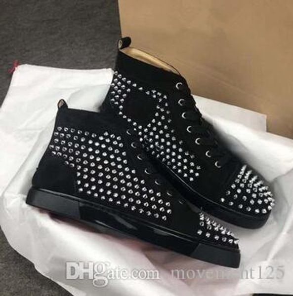 new designer studded spikes casual flats for men women red bottom sneakers luxury fashion walking eu35-46 wholesale [original box, Black
new designer studded spikes casual flats for men women red bottom sneakers luxury fashion walking eu35-46 wholesale [original box, Black