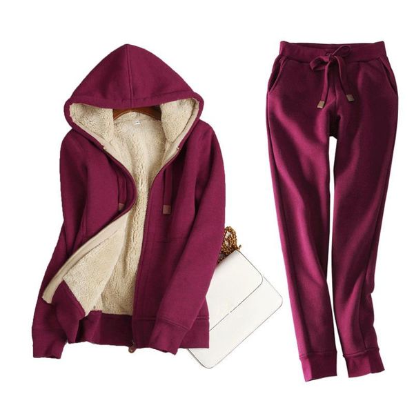 autumn winter sweatshirt women plus velvet thick hoodies and pants women two-pieces warm fleece jacket plus size 3xl c5156, Black
autumn winter sweatshirt women plus velvet thick hoodies and pants women two-pieces warm fleece jacket plus size 3xl c5156, Black
