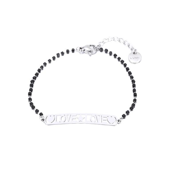 lover heart bracelets sliver color bohemia black beads chain stars love letters brand jewelry for women wedding engagement gift, Golden;silver
lover heart bracelets sliver color bohemia black beads chain stars love letters brand jewelry for women wedding engagement gift, Golden;silver