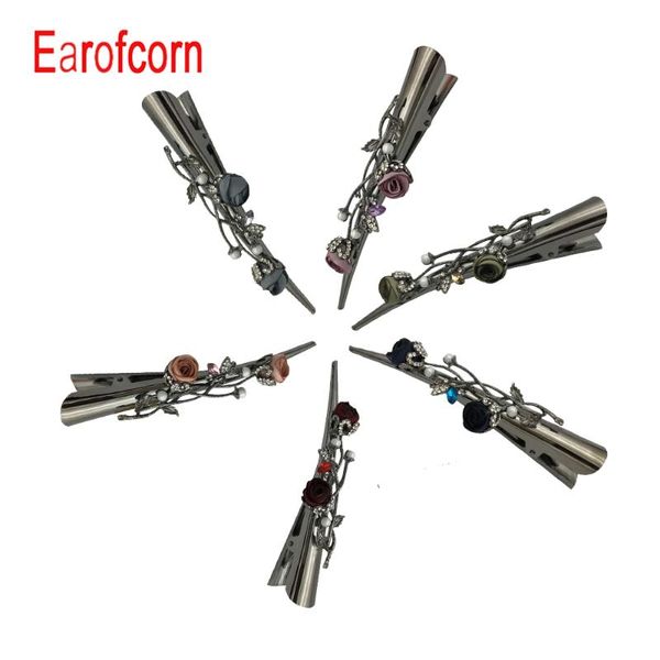 earofcforn 6 colors retro fabric two rose flower headwear rhinestone leaves barrettes elegant for women hair accessories, Golden;silver
earofcforn 6 colors retro fabric two rose flower headwear rhinestone leaves barrettes elegant for women hair accessories, Golden;silver