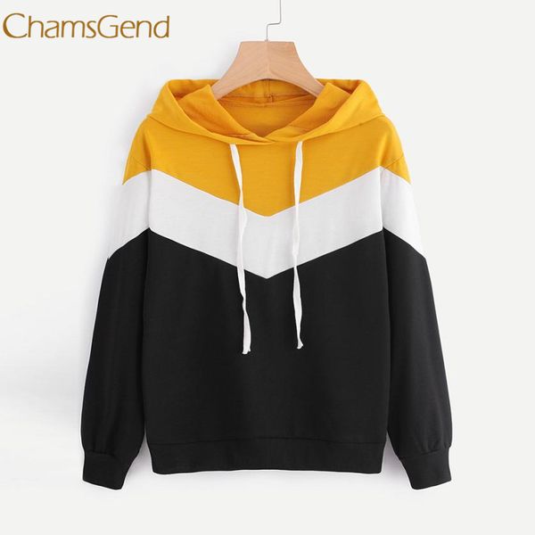 chamsgend hoodies women hooded sweatshirt patchwork women's long sleeve causal blouse l1207, Black
chamsgend hoodies women hooded sweatshirt patchwork women's long sleeve causal blouse l1207, Black