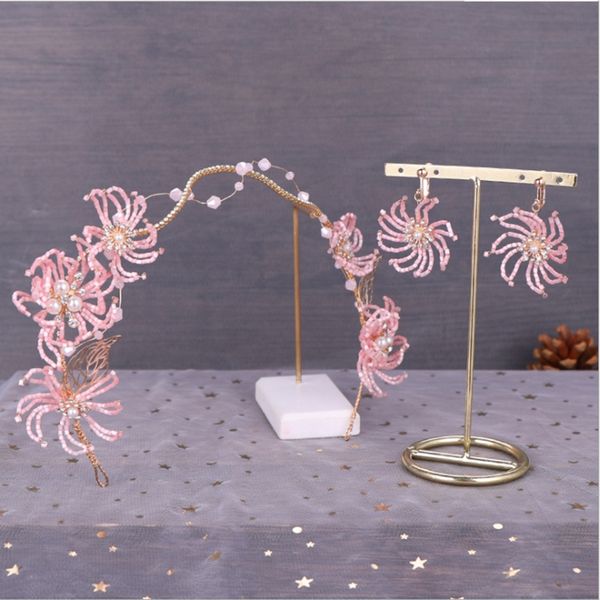 pink jewelry set bride handmade flower headdress hair hoop earrings hairband bride's marriage jewelry original design fd773, Slivery;golden
pink jewelry set bride handmade flower headdress hair hoop earrings hairband bride's marriage jewelry original design fd773, Slivery;golden