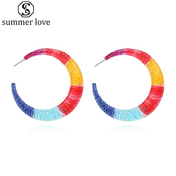 handmade raffia earrings rainbow colorful raffia stud earring big moon straw statement earrings for women jewelry gifts-z, Golden;silver
handmade raffia earrings rainbow colorful raffia stud earring big moon straw statement earrings for women jewelry gifts-z, Golden;silver